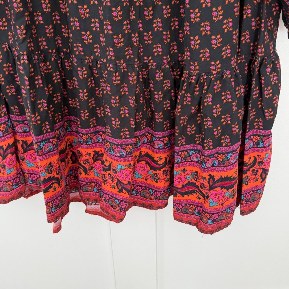 Beach Lunch Lounge Women's Dress Cover-Up Long Sleeve Boho Beachy Floral Size XL - Picture 7 of 13